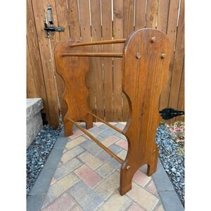 Vintage Wooden Quilt Rack Cottagecore or Grandmacore Style